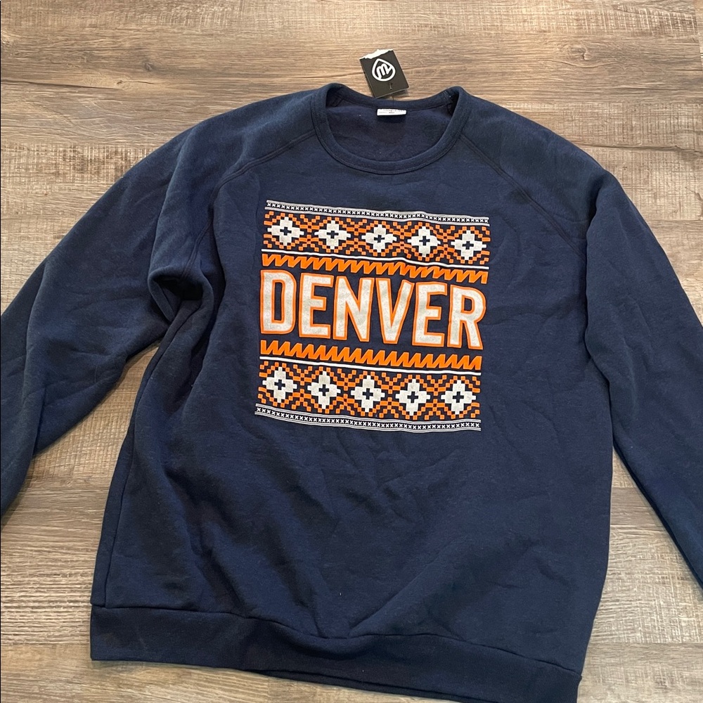 Denver Sweatshirt Blue and Orange xxl
